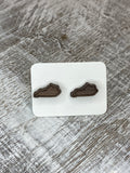 State Stud Earrings-Walnut - Wholesale