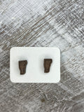 State Stud Earrings-Walnut - Wholesale