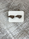State Stud Earrings-Walnut - Wholesale
