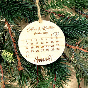 Wedding Date Ornament