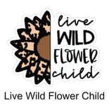 Leopard Sunflower Stickers - Wholesale