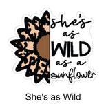 Leopard Sunflower Stickers - Wholesale