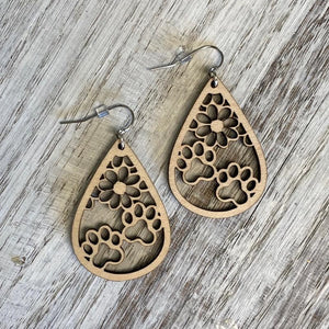 Paw Print and Flower Drops