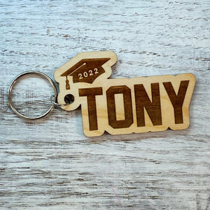 Senior Keychains - Graduation Cap with Name - Wholesale