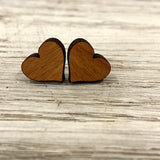 Wood heart studs