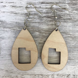 State Drop Earrings-Maple - Wholesale