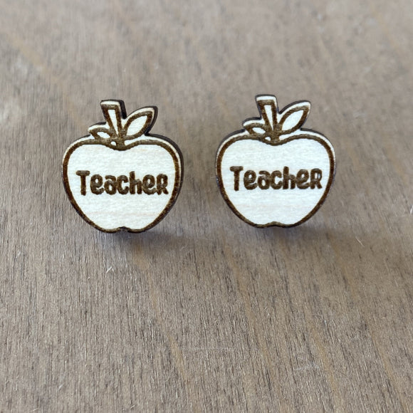 Teacher apple studs - Wholesale