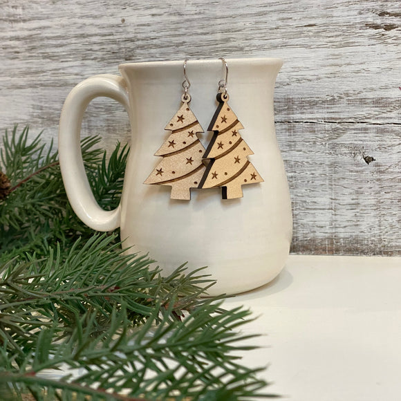 Maple Wood Christmas Tree Drops-wholesale