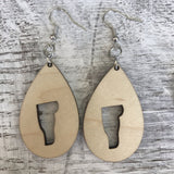 State Drop Earrings-Maple - Wholesale