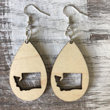 State Drop Earrings-Maple - Wholesale