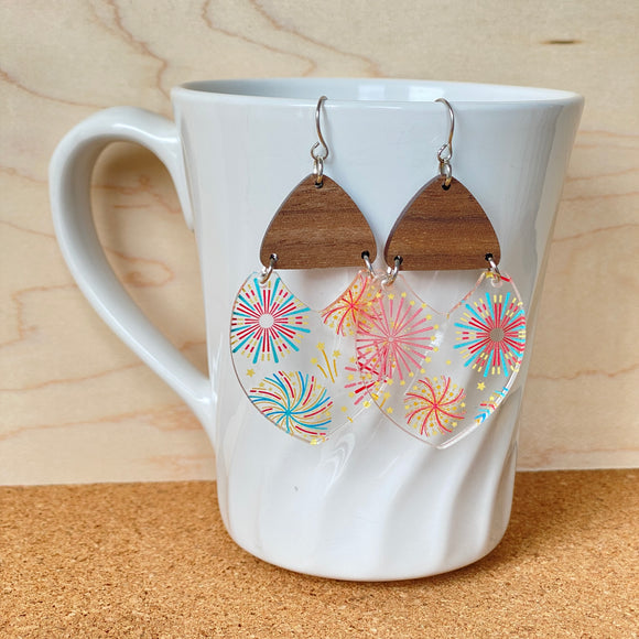 Fireworks Wood and Acrylic Drops - wholesale