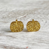 Glitter Pumpkin Acrylic Studs