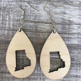 State Drop Earrings-Maple - Wholesale