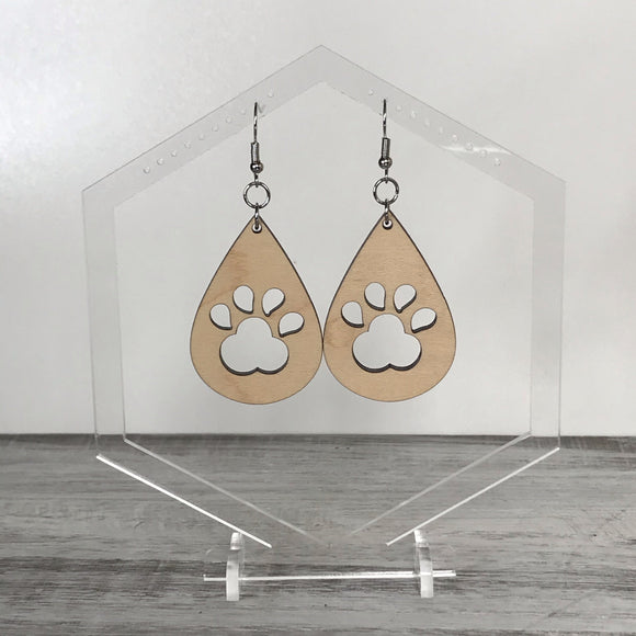 Closed Dog Paw Print Drop