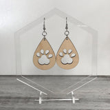 Closed Dog Paw Print Drop