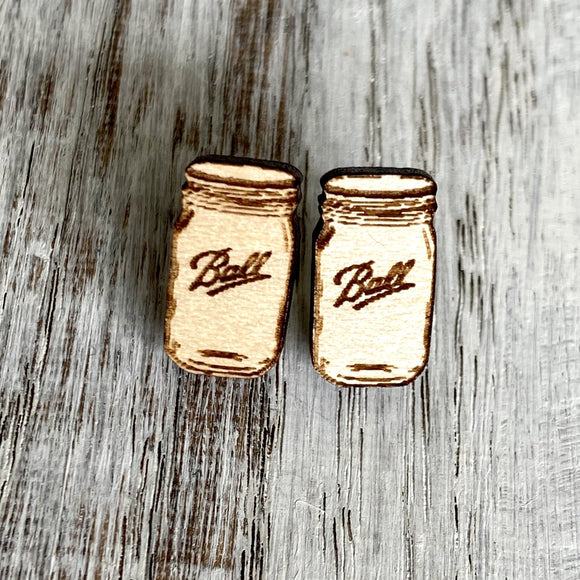 Ball Mason Jar Studs