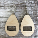 State Drop Earrings-Maple - Wholesale