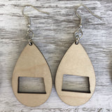 State Drop Earrings-Maple - Wholesale