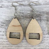State Drop Earrings-Maple - Wholesale