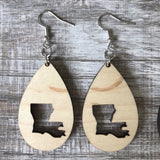 State Drop Earrings-Maple - Wholesale