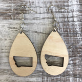 State Drop Earrings-Maple - Wholesale