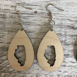 State Drop Earrings-Maple - Wholesale