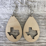State Drop Earrings-Maple - Wholesale