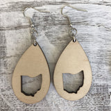 State Drop Earrings-Maple - Wholesale