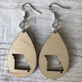 State Drop Earrings-Maple - Wholesale