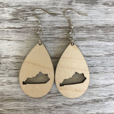 State Drop Earrings-Maple - Wholesale
