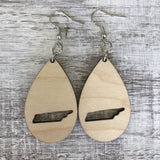 State Drop Earrings-Maple - Wholesale