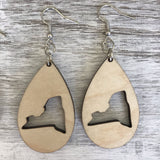 State Drop Earrings-Maple - Wholesale