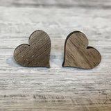 Wood heart studs