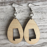 State Drop Earrings-Maple - Wholesale