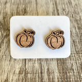 Engraved Pumpkin Studs