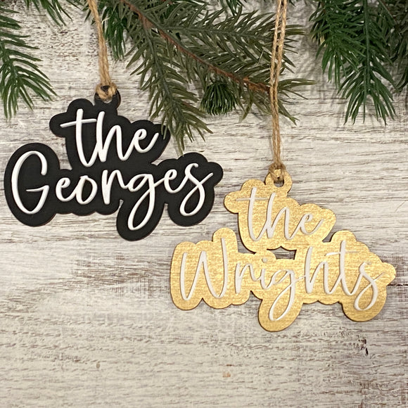 2 Layer Name Tags-Wood and Acrylic-Wholesale