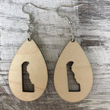 State Drop Earrings-Maple - Wholesale