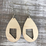 State Drop Earrings-Maple - Wholesale