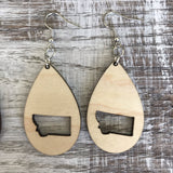 State Drop Earrings-Maple - Wholesale