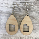 State Drop Earrings-Maple - Wholesale