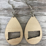State Drop Earrings-Maple - Wholesale