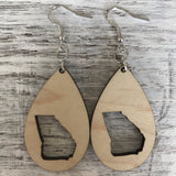 State Drop Earrings-Maple - Wholesale